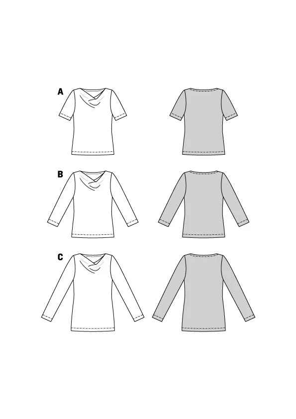 Patron Burda n°5926 : T-shirt - Image 2