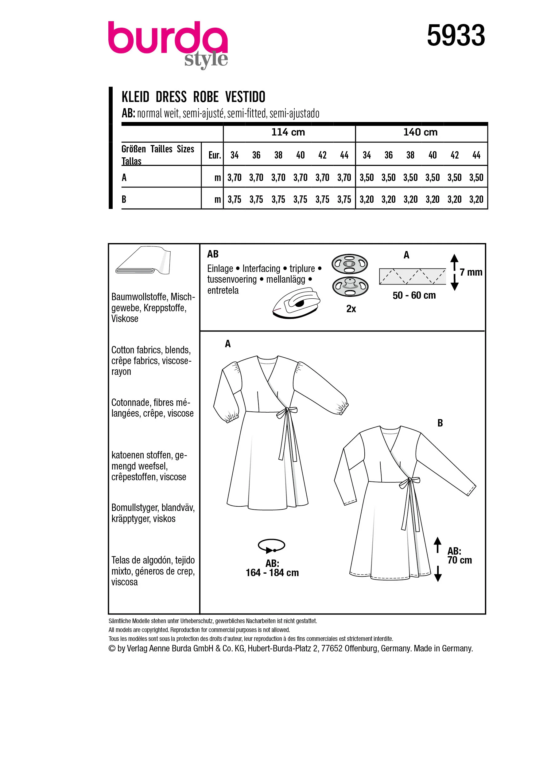 Patron Burda n°5933 : Robe - Image 7