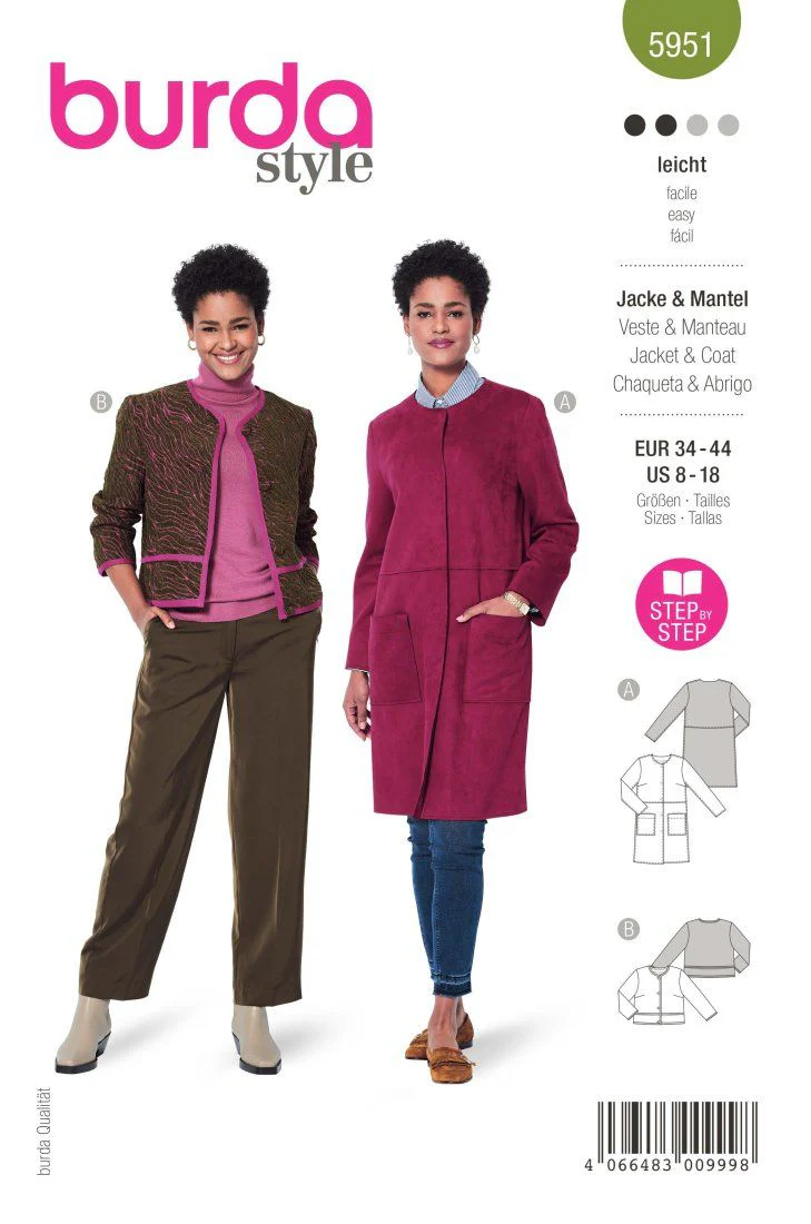 Patron Burda n°5951 : Veste & Manteau