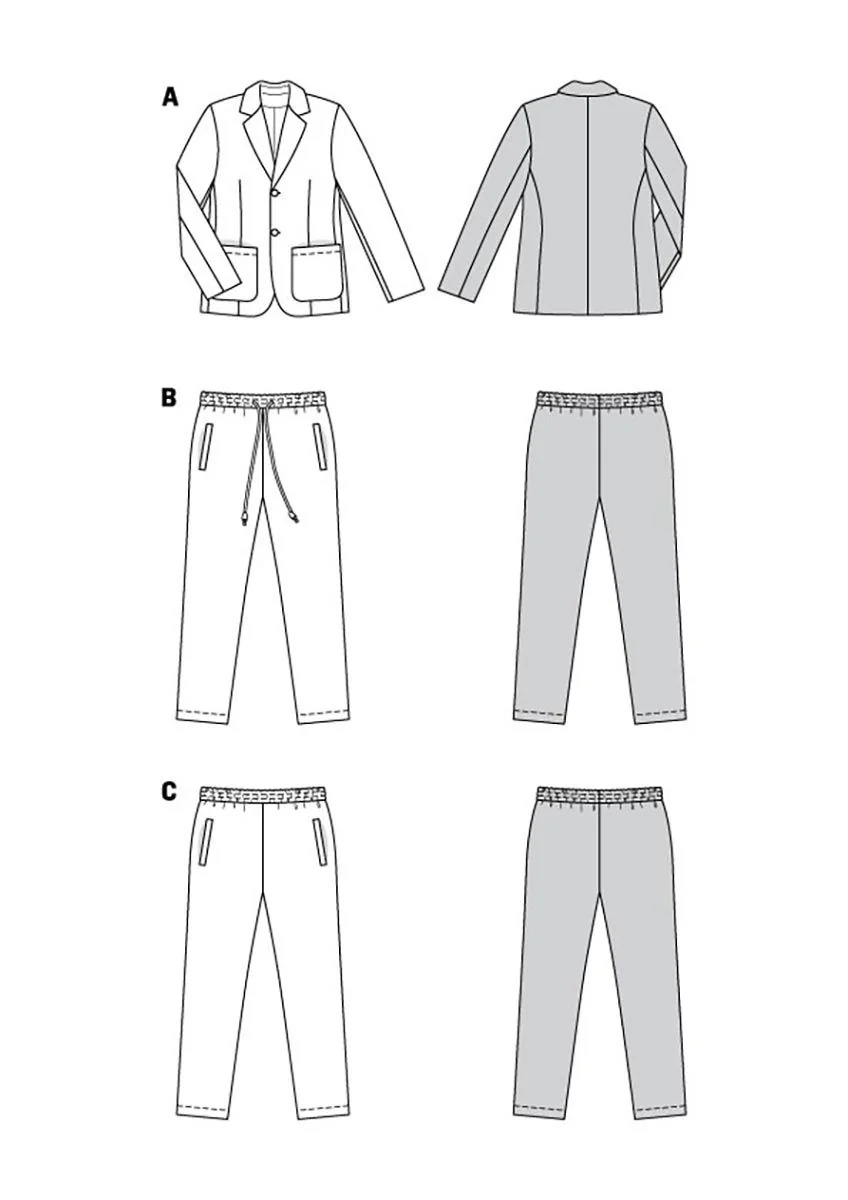 Patron Burda n°5955 : Costume complet pour homme - Image 4