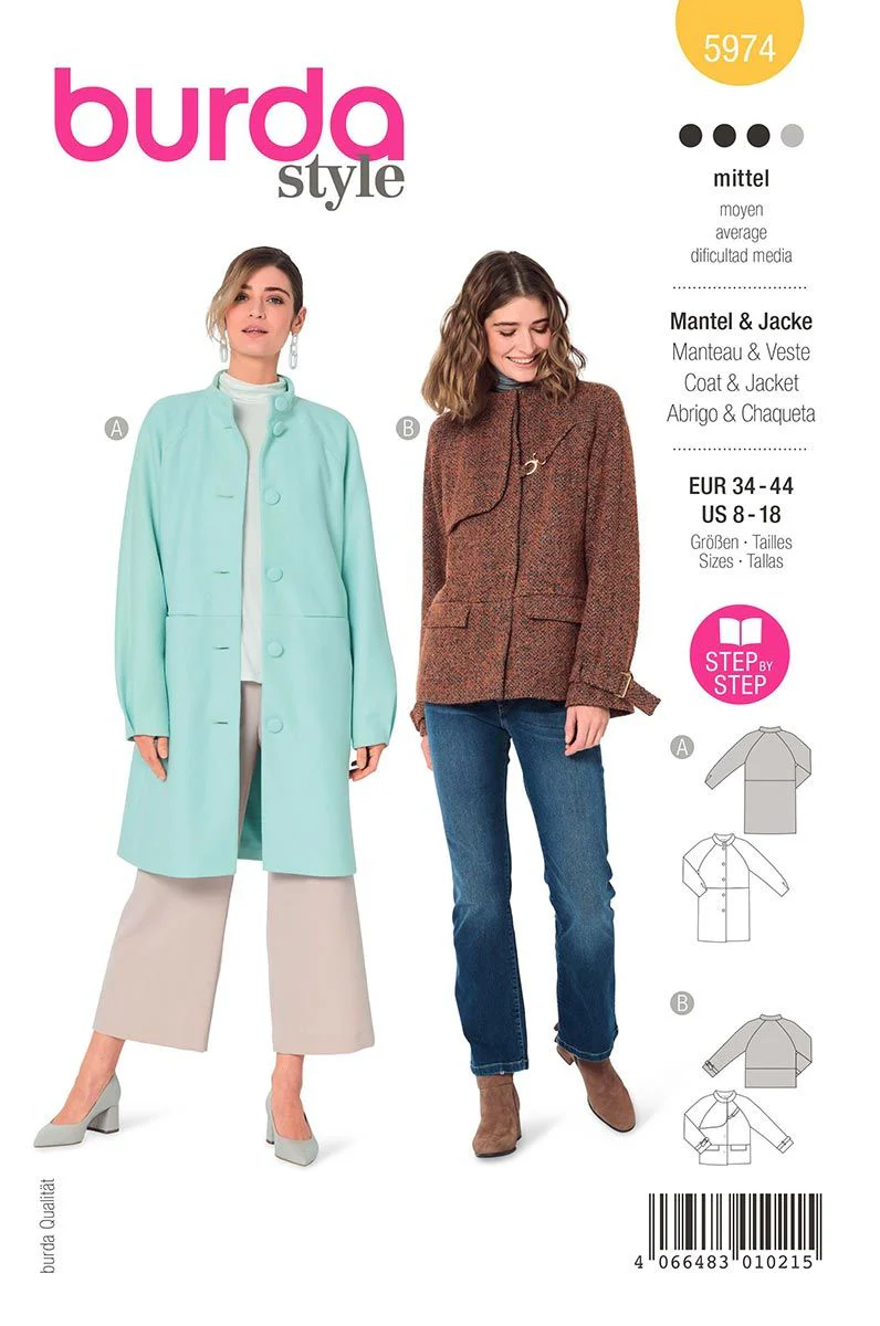 Patron Burda n°5974 : Manteau & Veste