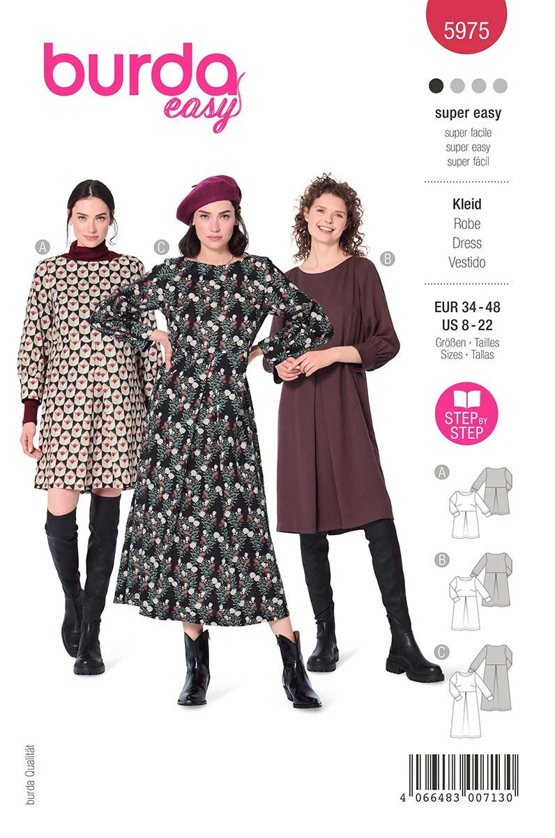 Patron Burda n°5975 : Robe