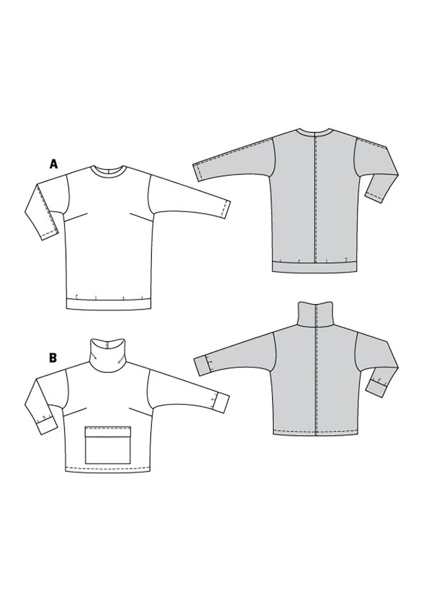 Patron Burda n°5988 : Sweatshirt - Image 6