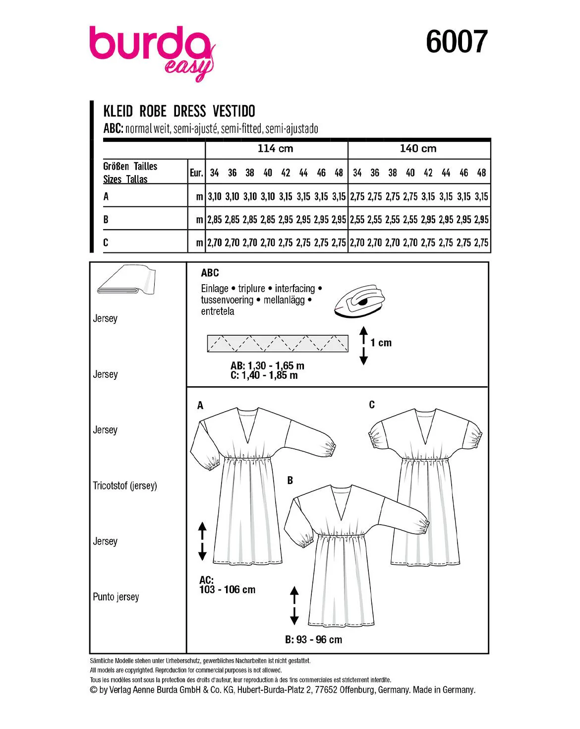 Patron Burda n°6007 : Robe - Image 5