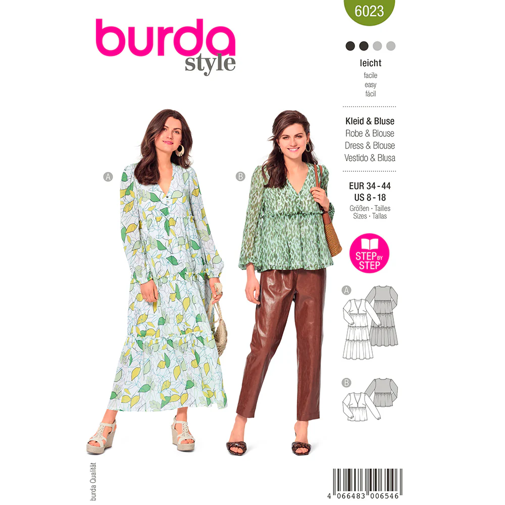 Patron Burda n°6023 : Robe et blouse