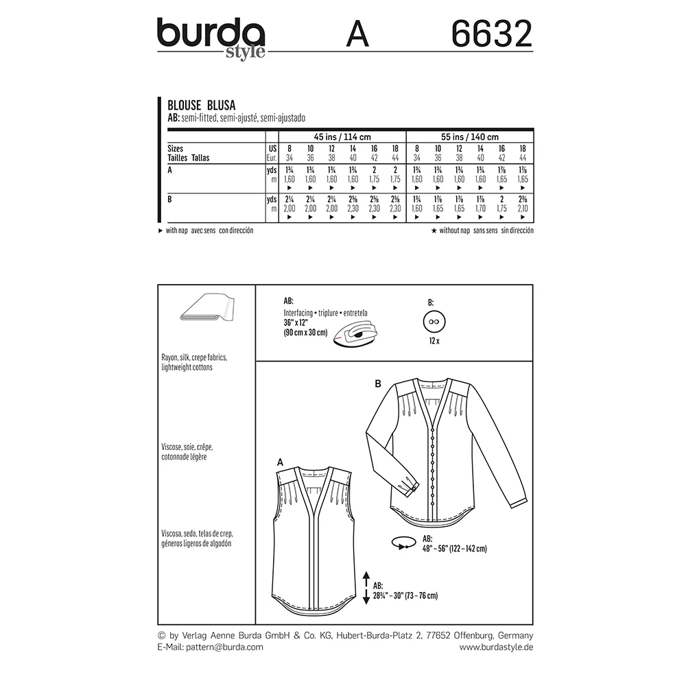 Patron Burda n°6632 : Blouse - Image 6