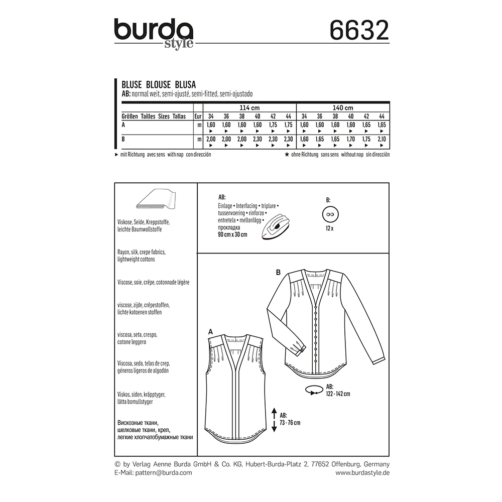 Patron Burda n°6632 : Blouse - Image 7