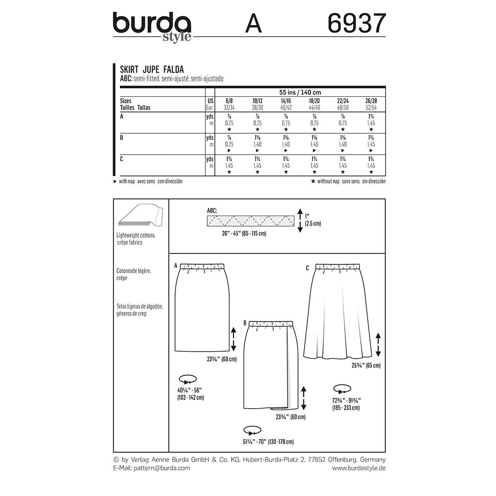 Patron Burda n°6937 : Jupe - Image 6