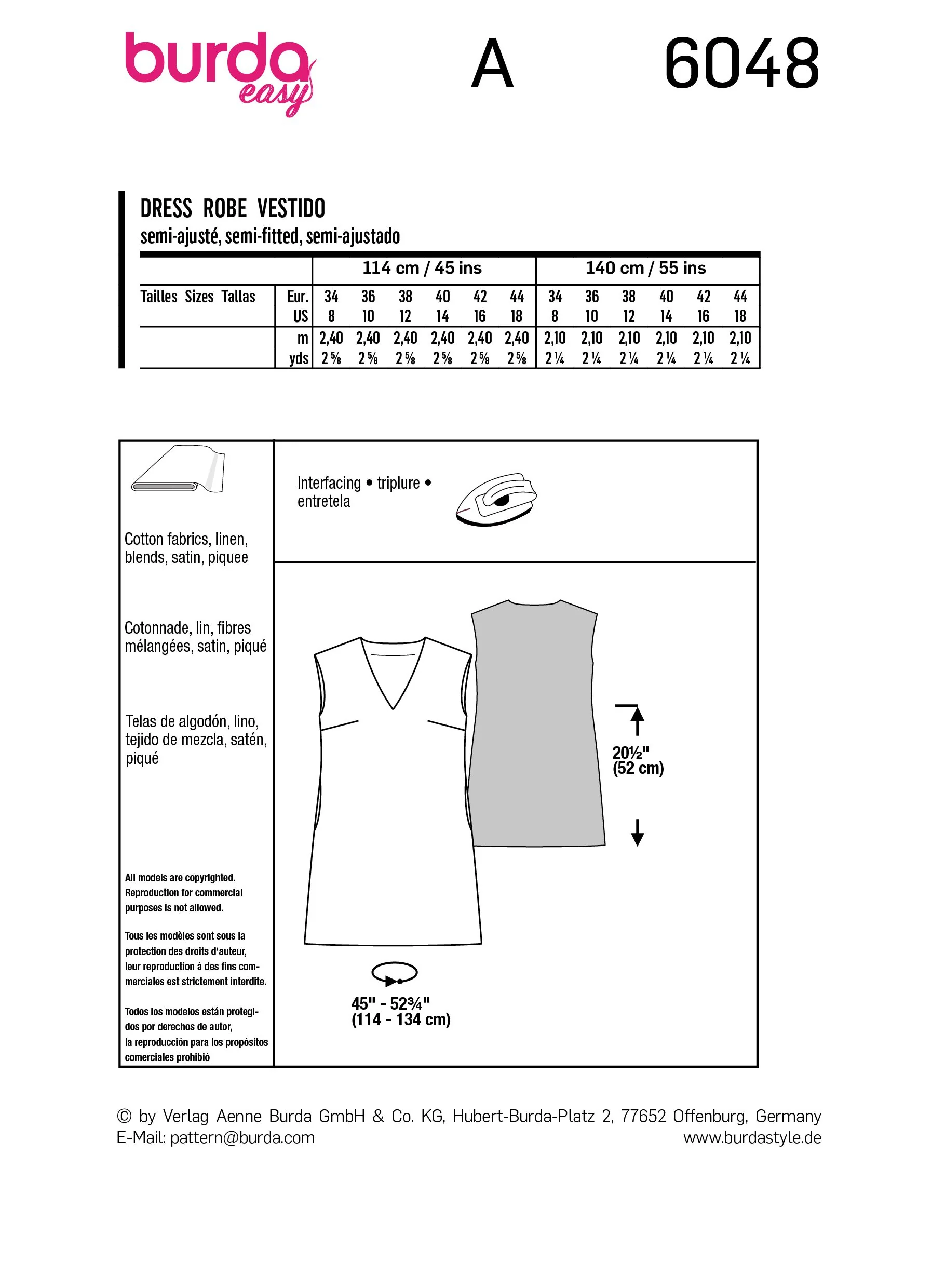 Patron Burda n°6048: Robe - Image 5