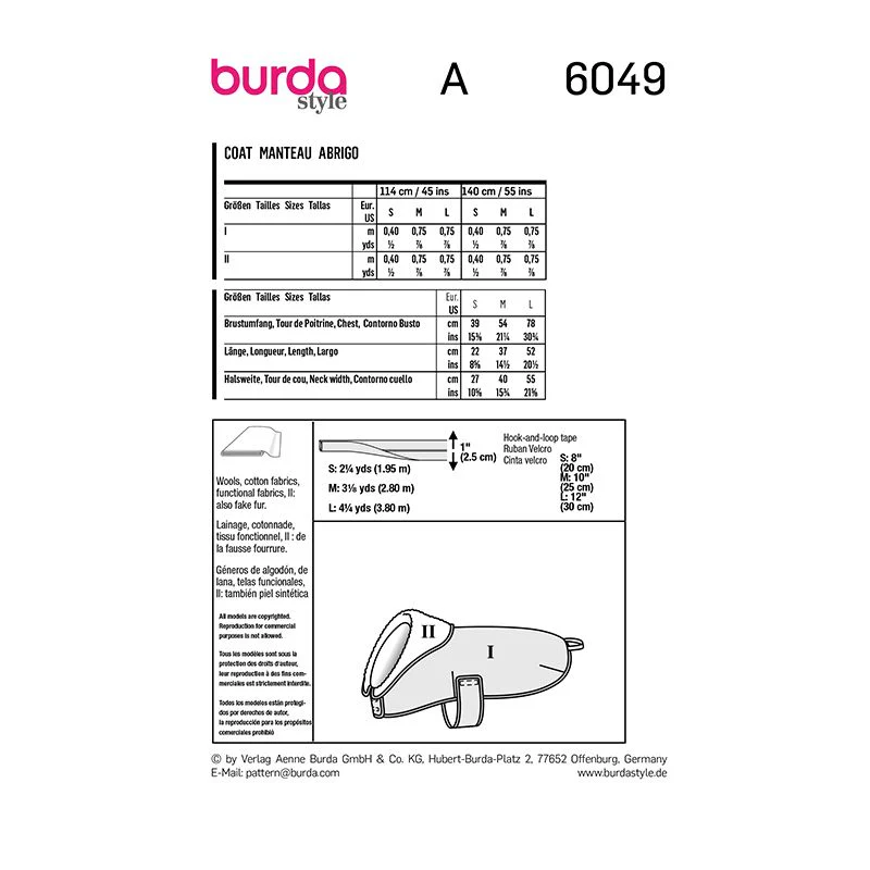 Patron Burda n°6049 : Manteau pour chien - Image 9