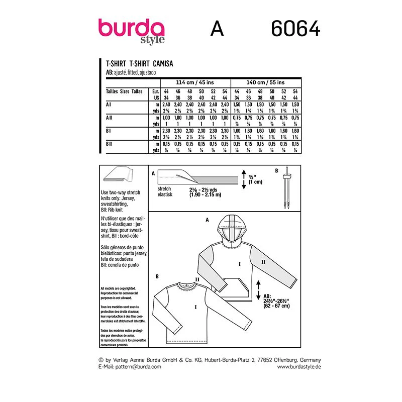 Patron Burda n°6064 : T-shirt Homme - Image 4
