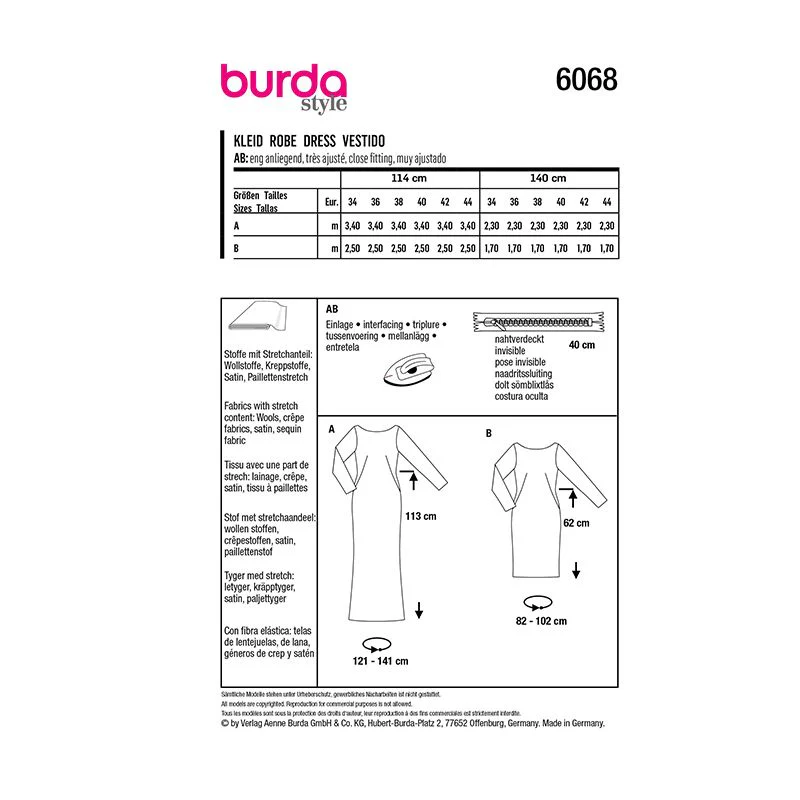 Patron Burda n°6068 : Robe - Image 2
