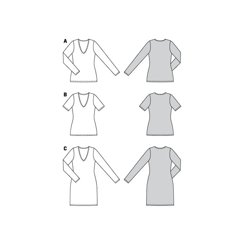 Patron Burda n°6075: T-shirt et robe - Image 12