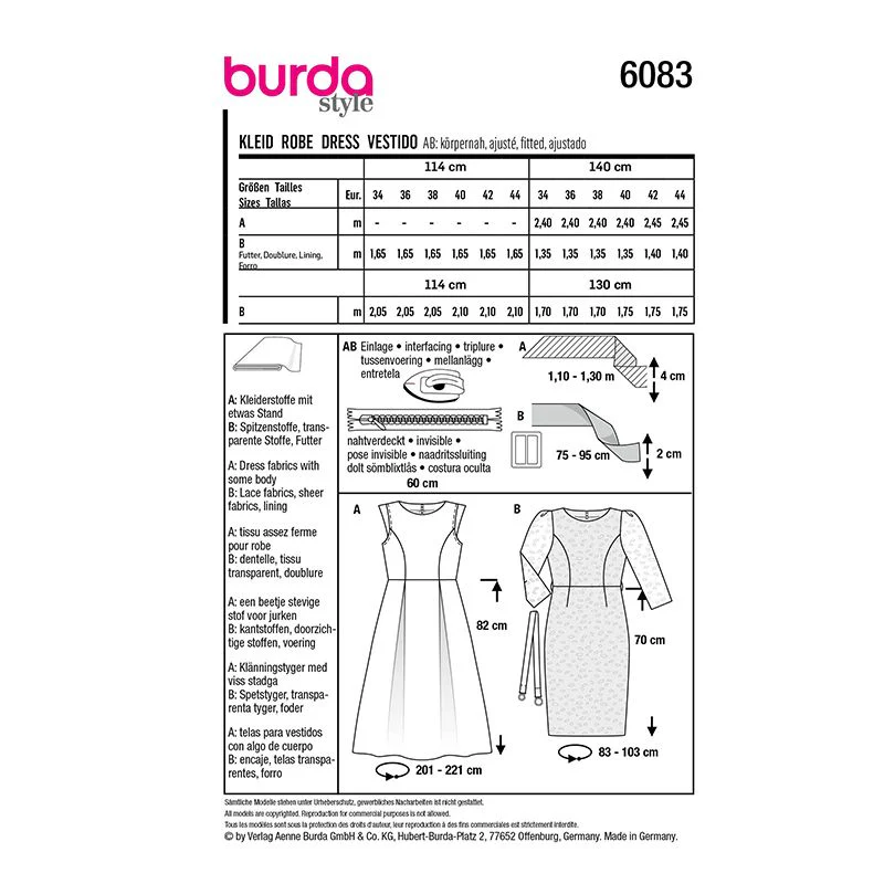Patron Burda n°6083 : Robe - Image 5