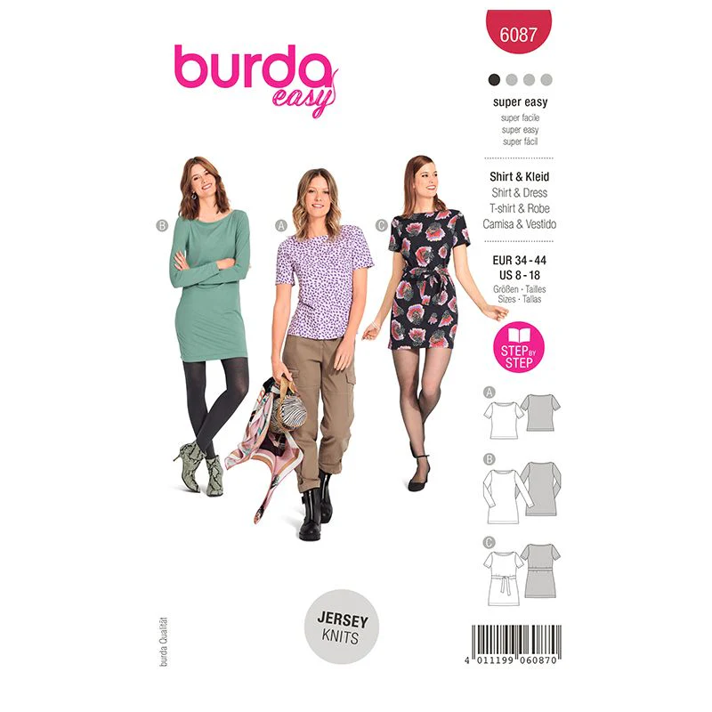 Patron Burda n°6087: Robe