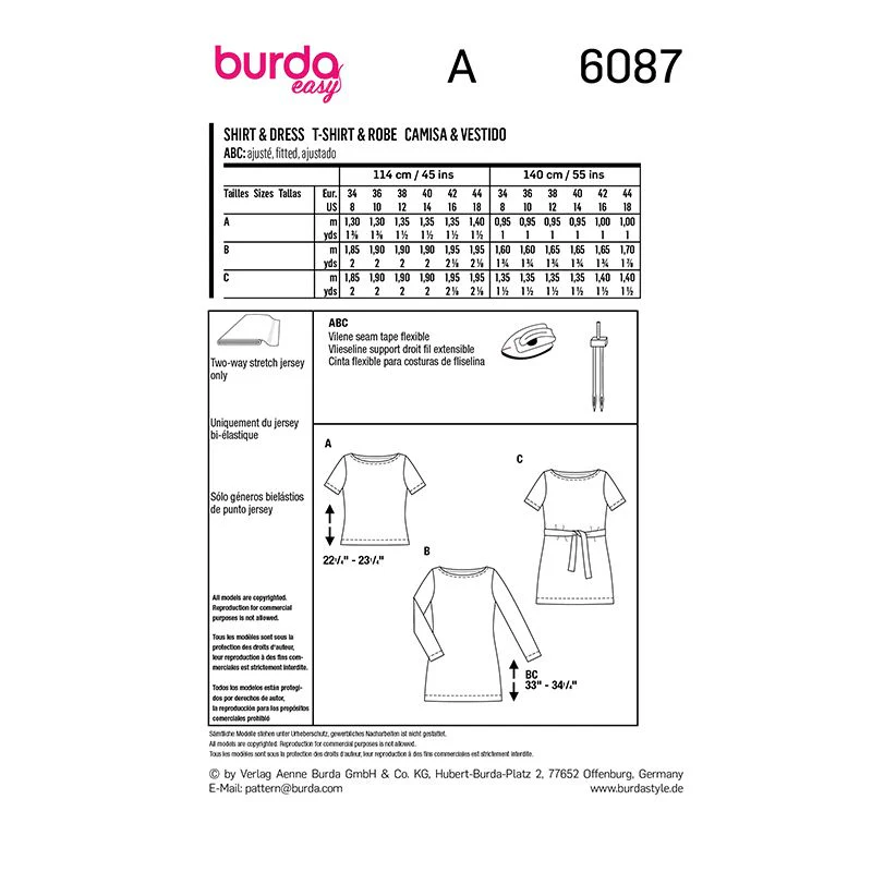 Patron Burda n°6087: Robe - Image 2