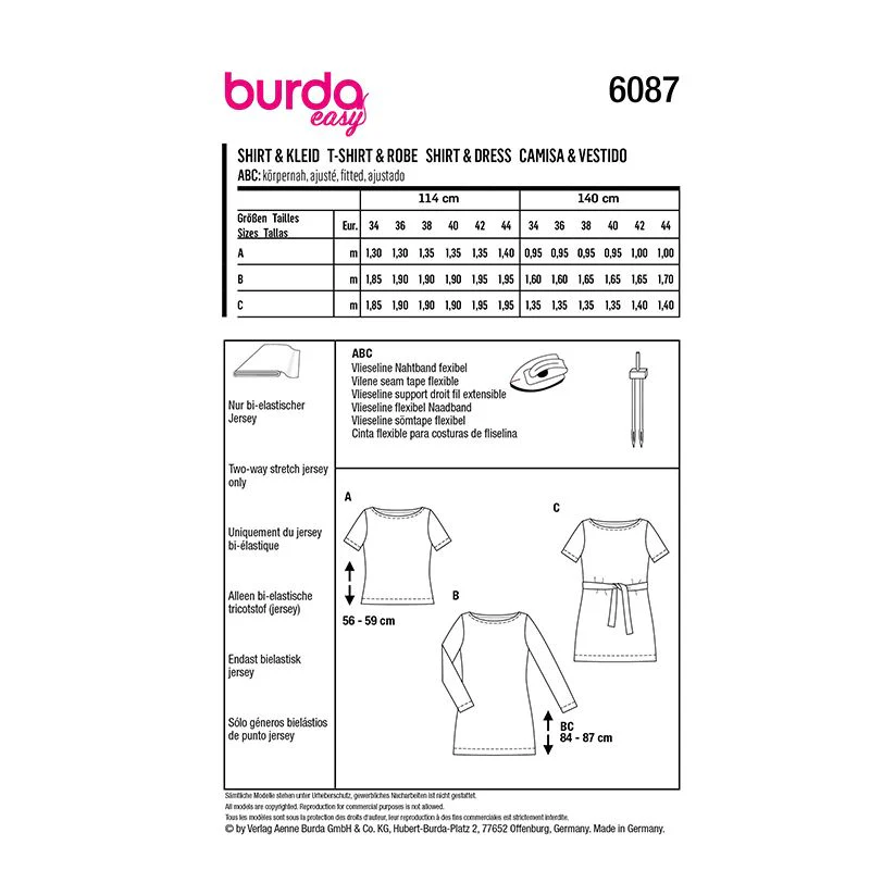 Patron Burda n°6087: Robe - Image 4