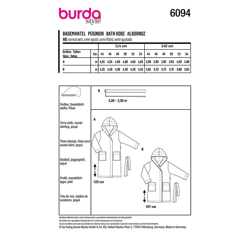 Patron Burda n°6094: Peignoir - Image 9