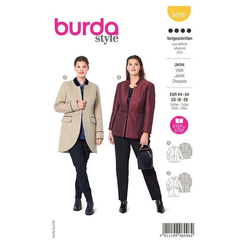 Patron Burda n°6096: Veste