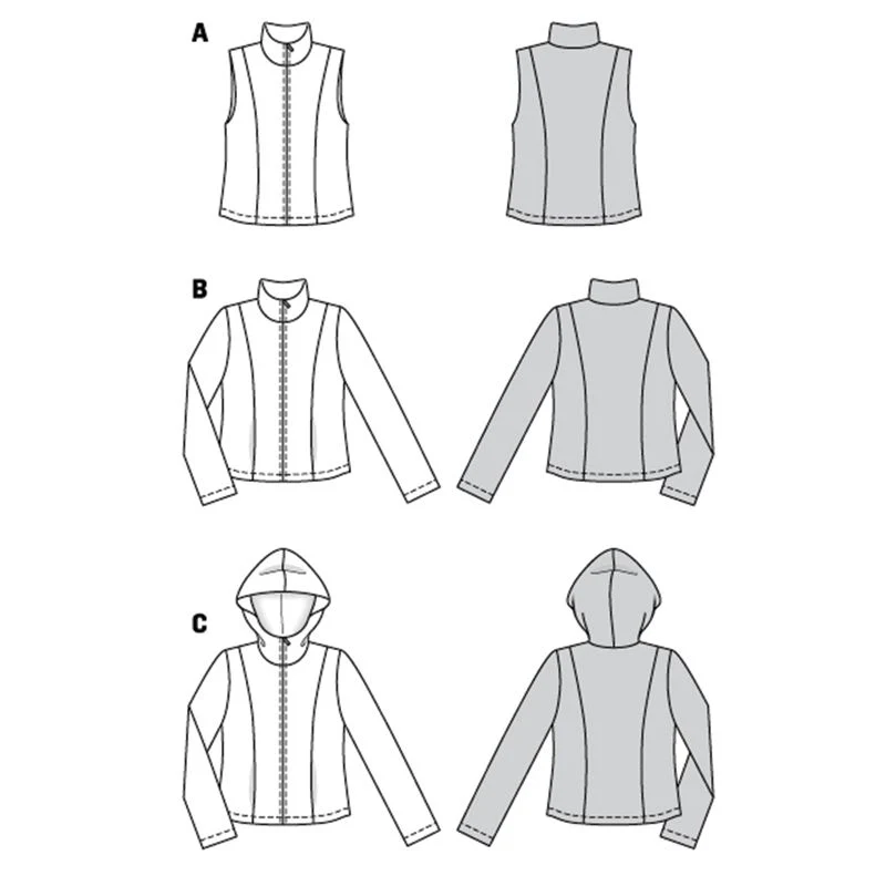 Patron Burda n°6114: Patron gilet et veste - Image 4