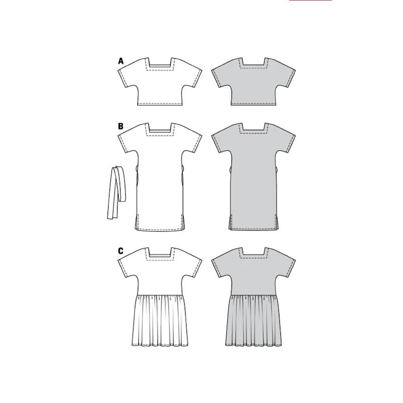 Patron Burda n°6117 : T-shirt & Robe - Image 9