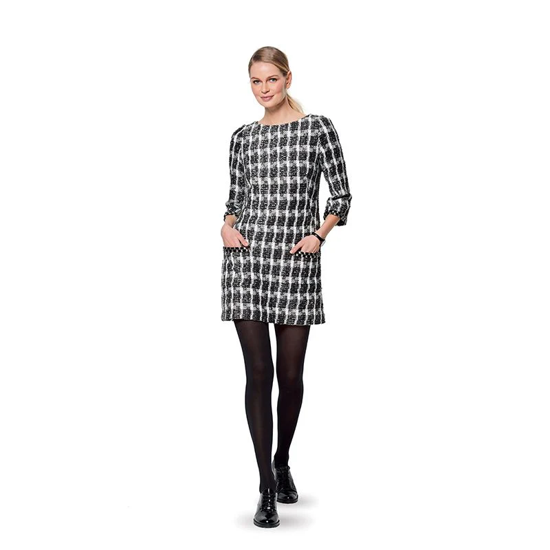 Patron Burda n°6149: Robe semi-ajustée encolure bateau femme - Image 8