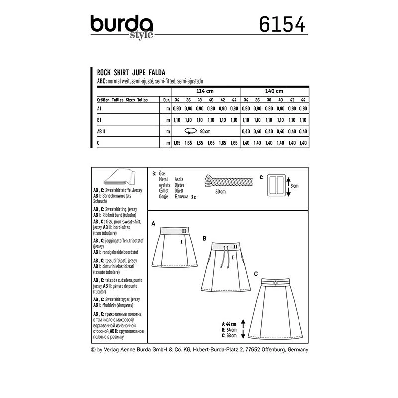 Patron Burda n°6154: Jupe évasée femme - Image 5
