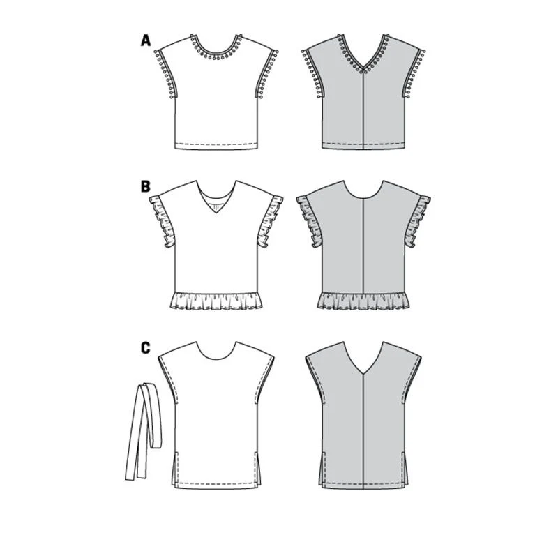 Patron Burda n°6204 : T-shirt façon blouse - Image 6