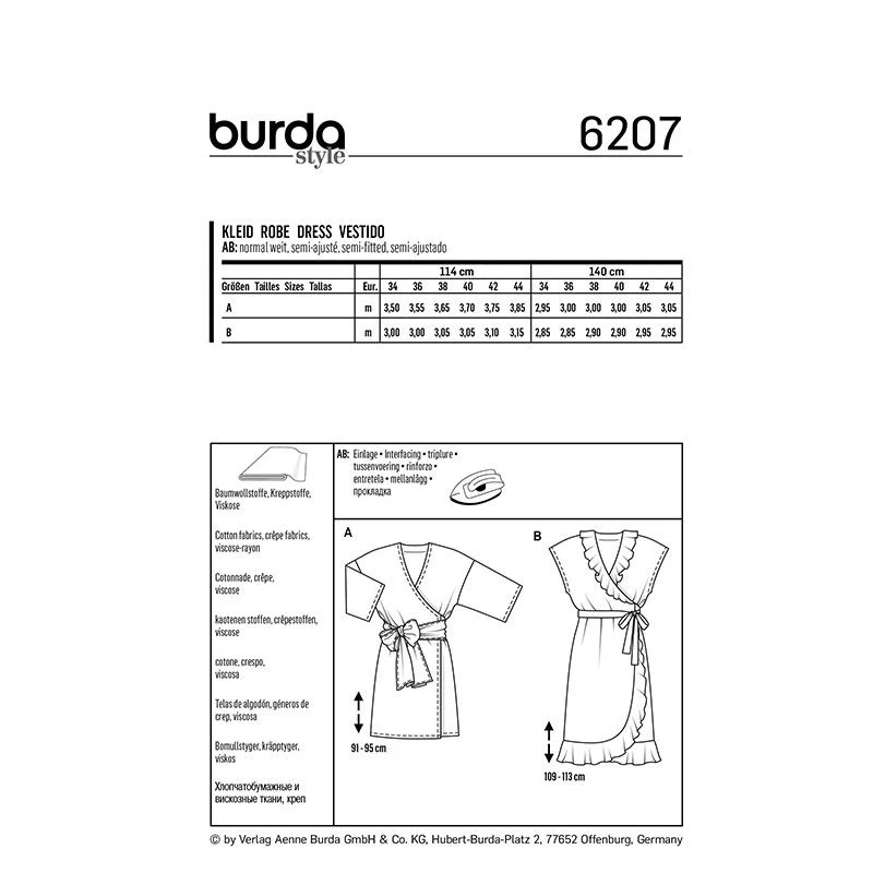 Patron Burda n°6207 : Robe portefeuille - Image 2
