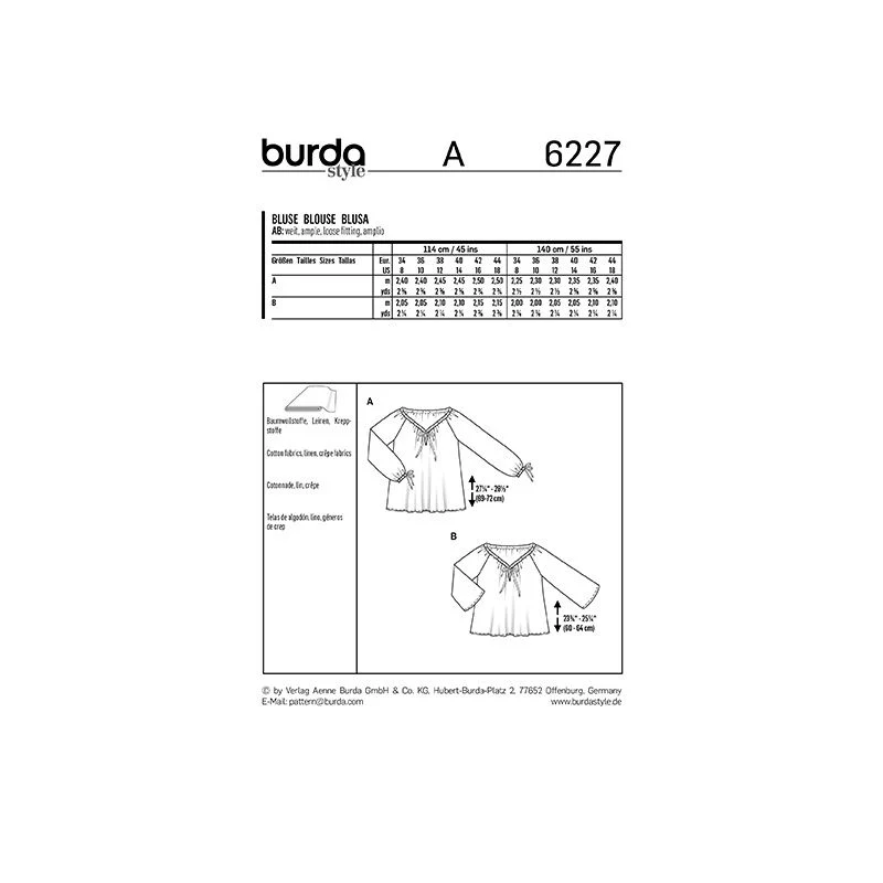 Patron Burda n°6227: Blouse - Image 2