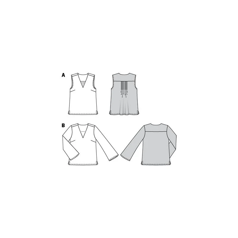 Patron Burda n°6234 : Blouse  top  encolure en V - Image 3