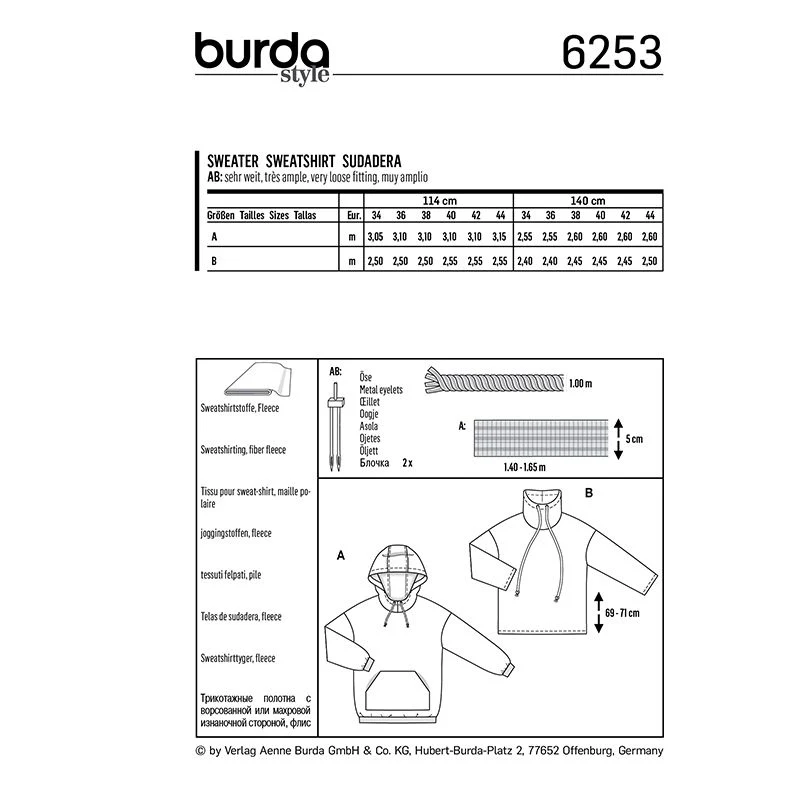 Patron Burda n°6253 Sweatshirt - Image 10