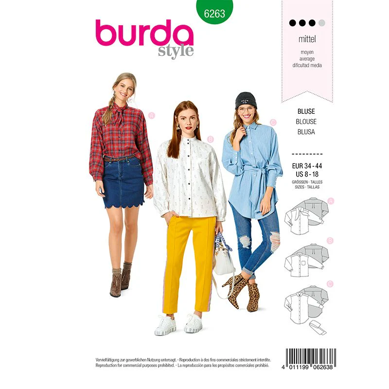 Patron Burda n°6263 Blouse