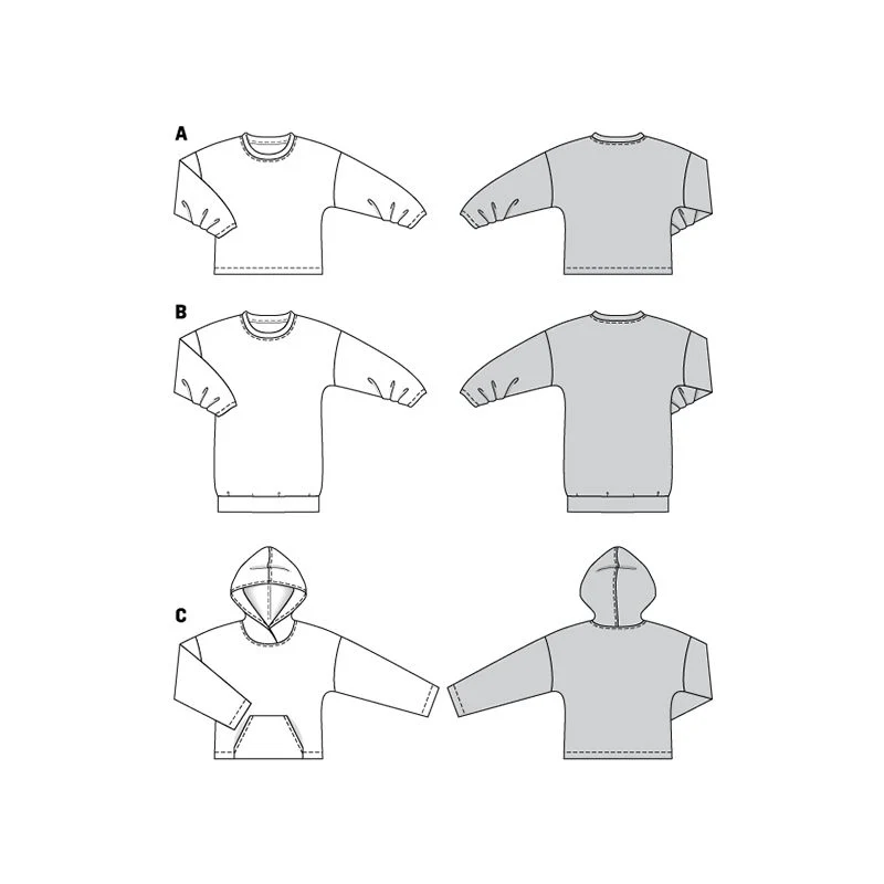 Patron Burda n°6296 Sweatshirt - Image 6