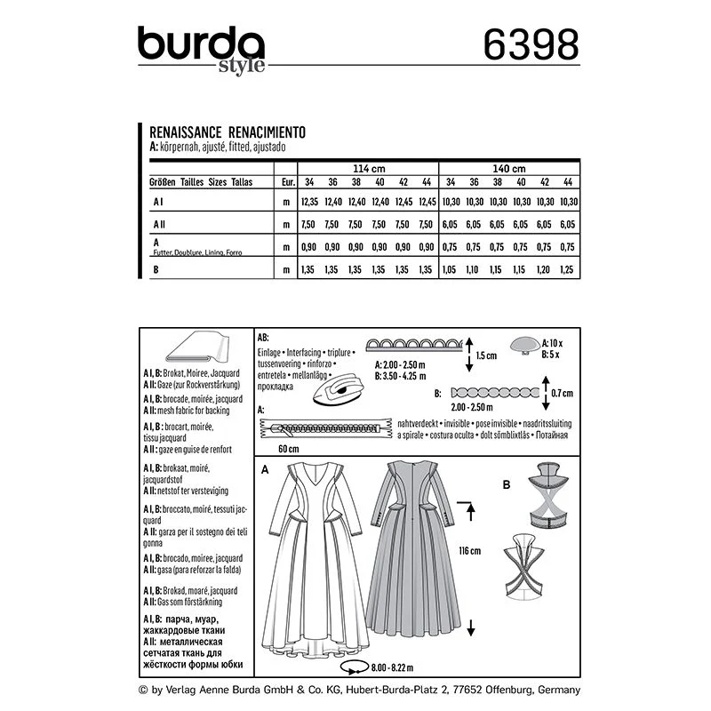 Patron Burda n°6398: Renaissance - Image 4