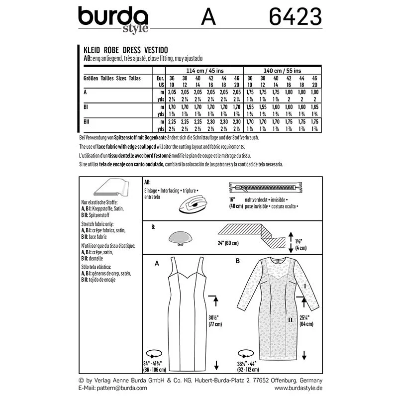 Patron Burda n°6423 : Robe à bretelle - Image 4