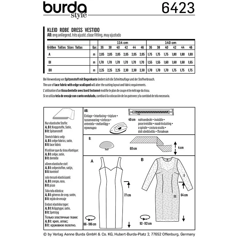 Patron Burda n°6423 : Robe à bretelle - Image 5