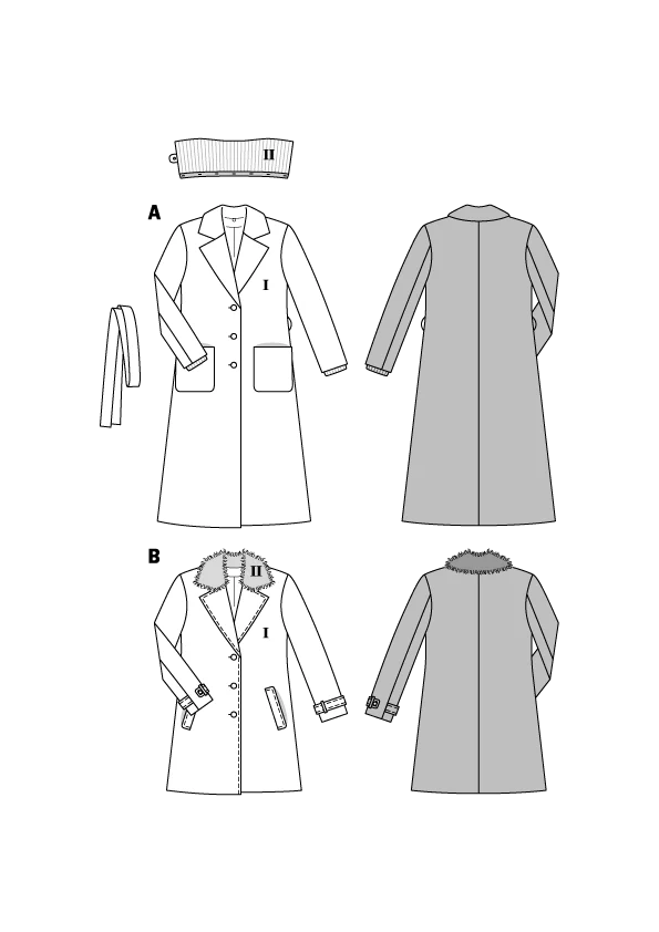 Patron Burda n°6462: Manteau classique femme - Image 2