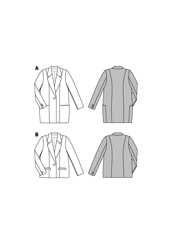 Patron Burda n°6463: Veste ample - Image 2
