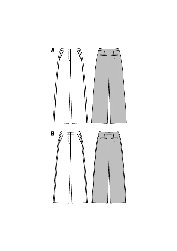 Patron Burda n°6470 : Pantalon jambes droites - Image 2