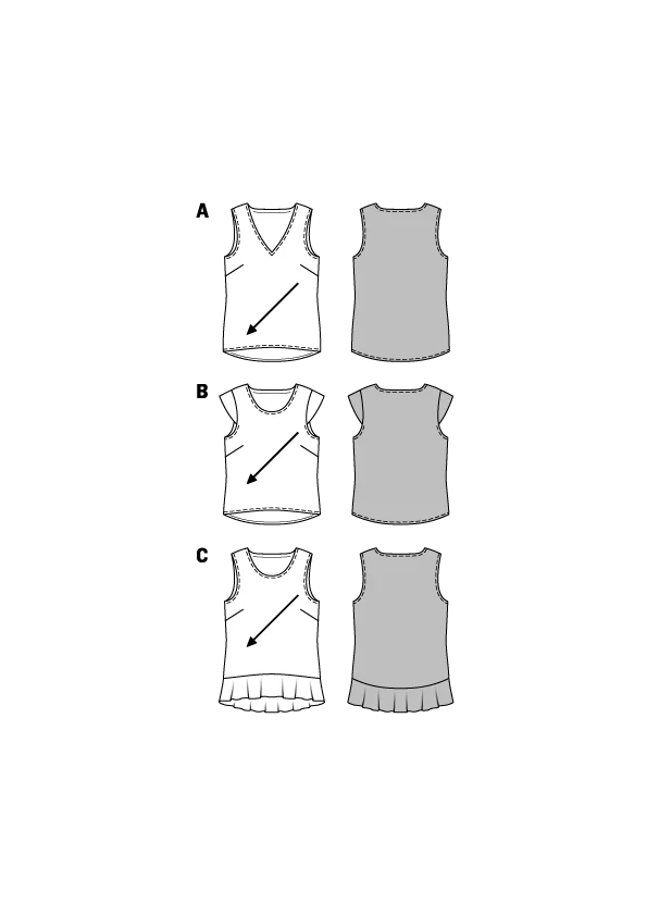 Patron Burda n°6501: Top simple - Image 2