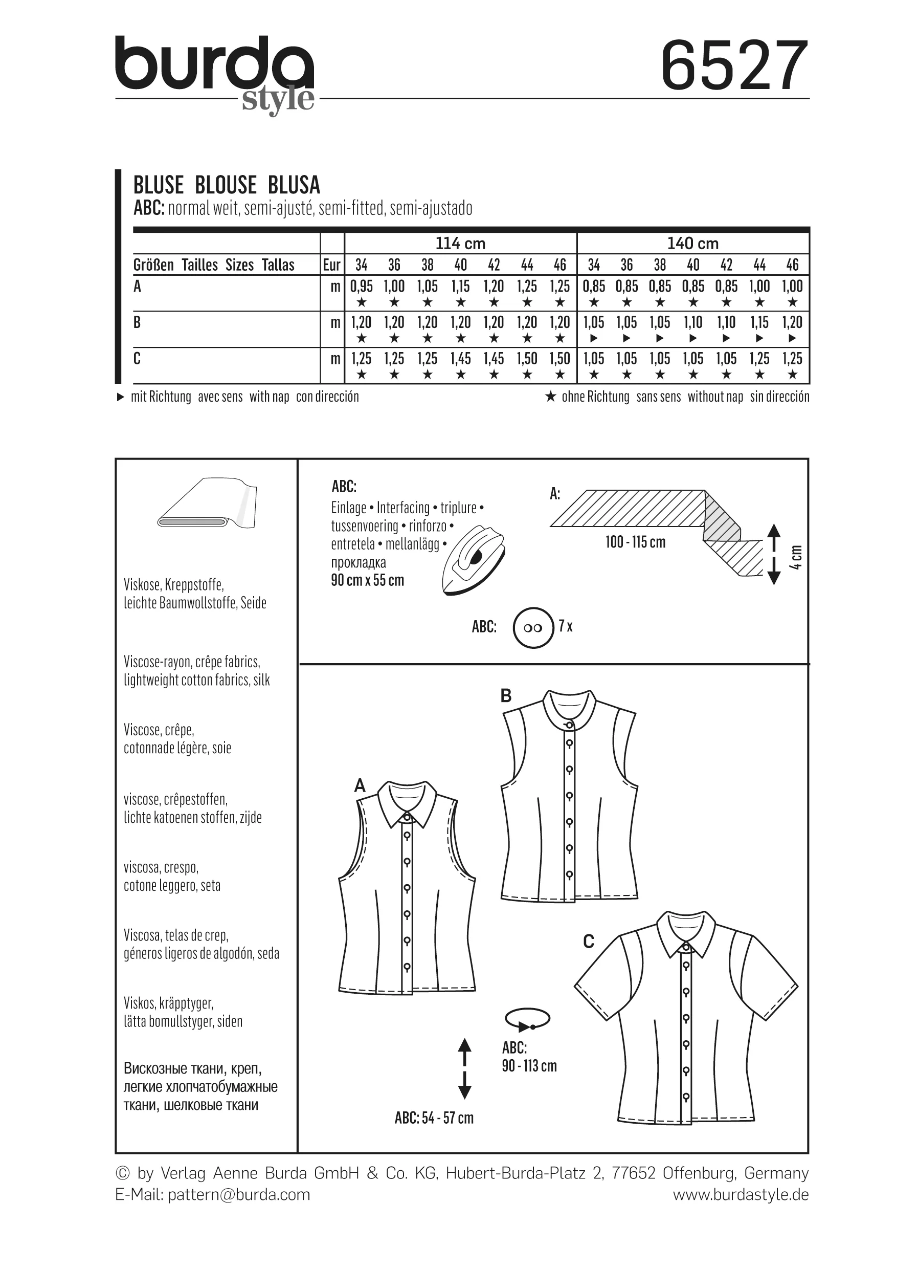 Patron Burda n°6527: Blouse d'été - Image 6