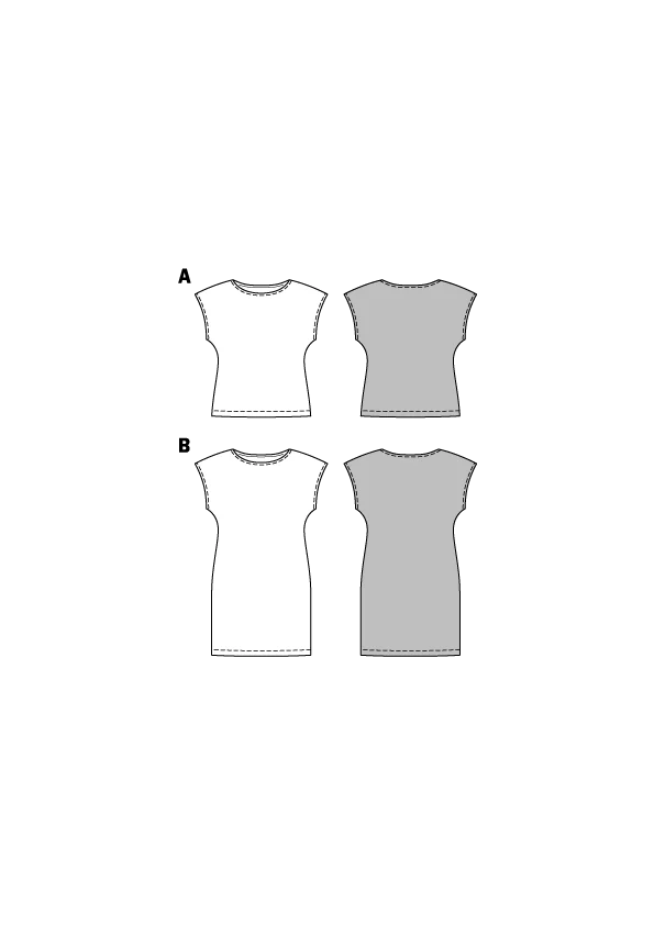 Patron Burda n°6540 : Top & Robe facile Petites tailles - Image 2
