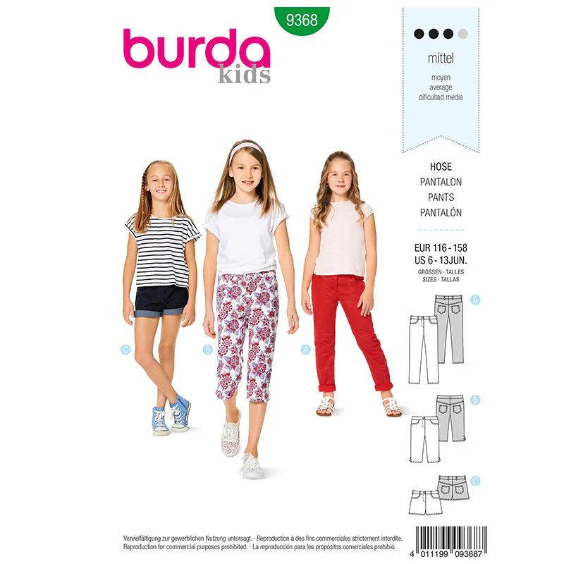 Patron Burda n°9268: Enfant manteau & veste