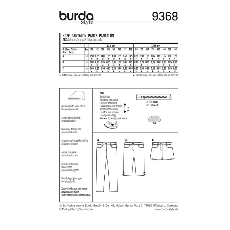 Patron Burda n°9268: Enfant manteau & veste - Image 6