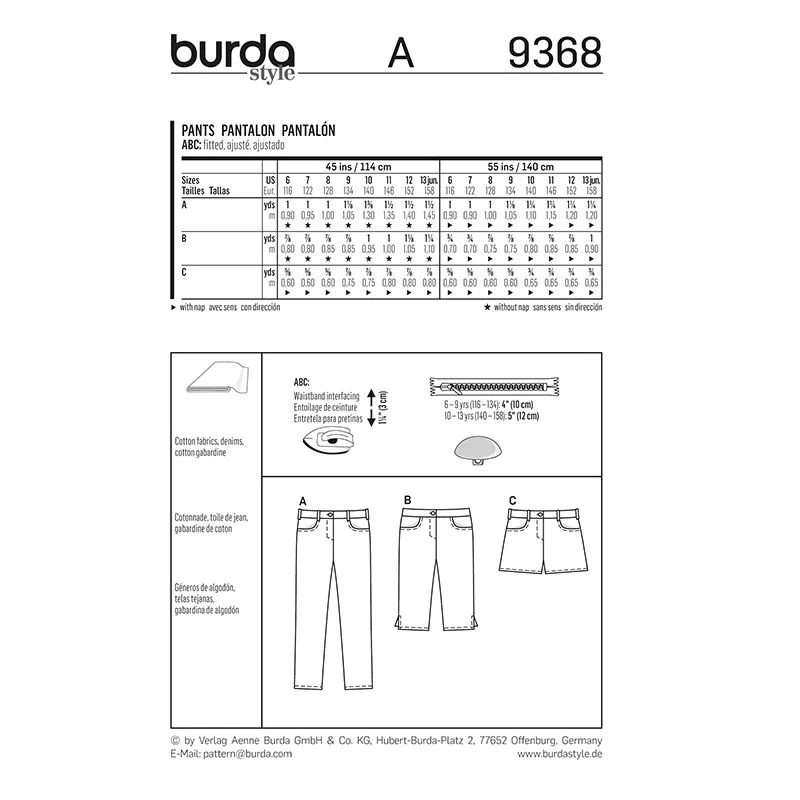Patron Burda n°9268: Enfant manteau & veste - Image 7