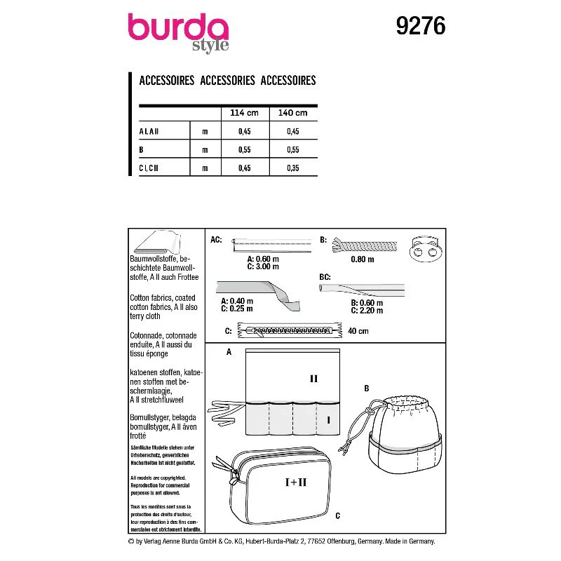 Patron Burda n°9276 : Accessoires de salle de bain - Image 6