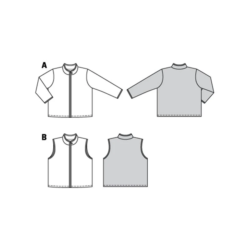 Patron Burda n°9290: Veste et manteau zippés enfant - Image 9