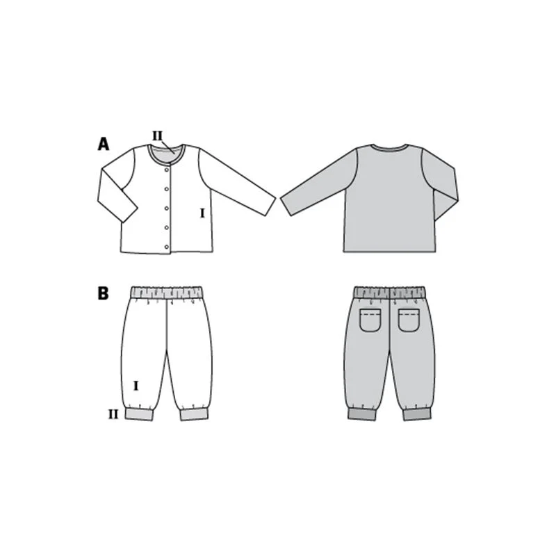 Patron Burda n°9293: Top col rond et pantalon coordonné enfant - Image 13