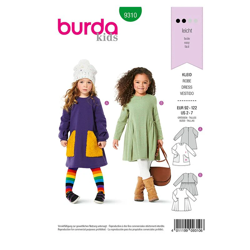 Patron Burda n°9310 Robe enfant - Image 3